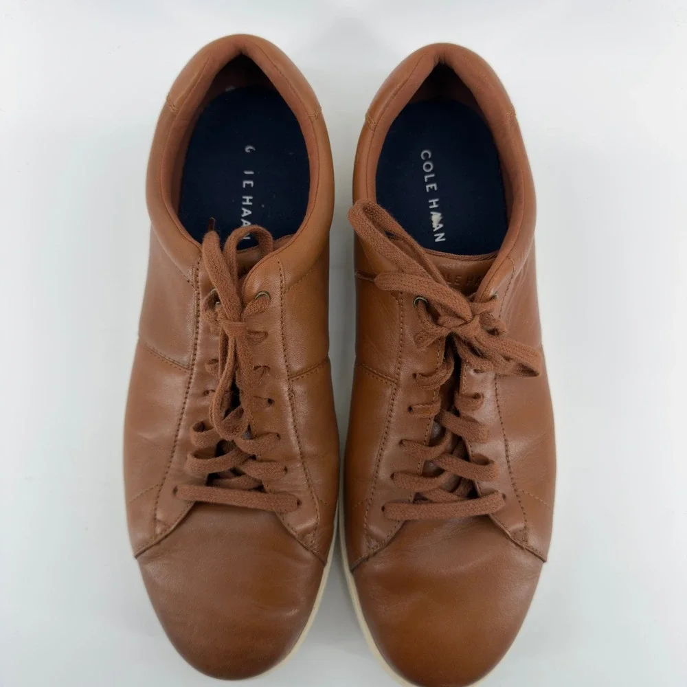 Cole Haan Grand Crosscourt II Mens‎ 12M British Tan Leather Sneakers